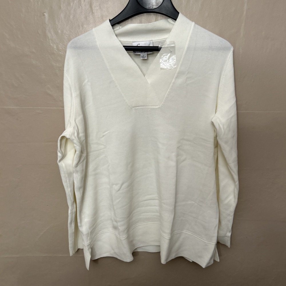 Linea Large Ivory V‎ Neck Pull Over Sweater